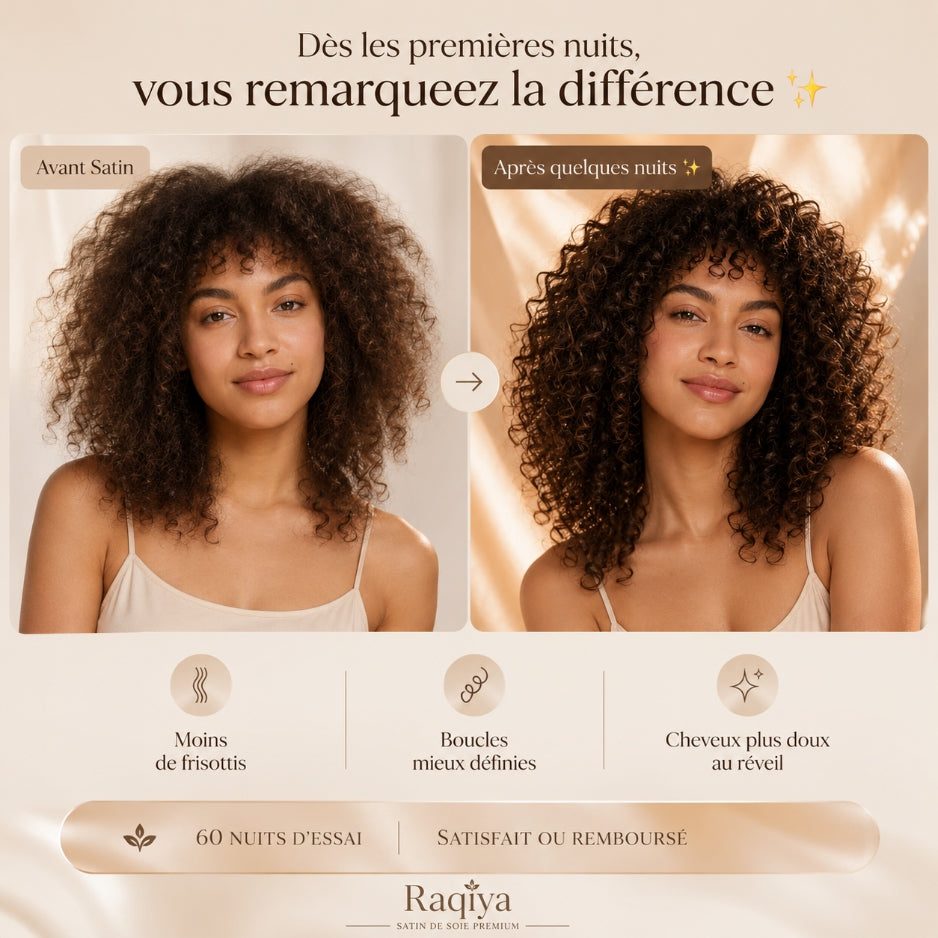 Pack 4 Taies D'oreillers 100% Satin De Soie + Bonnet + Chouchou Offerts 🎁
