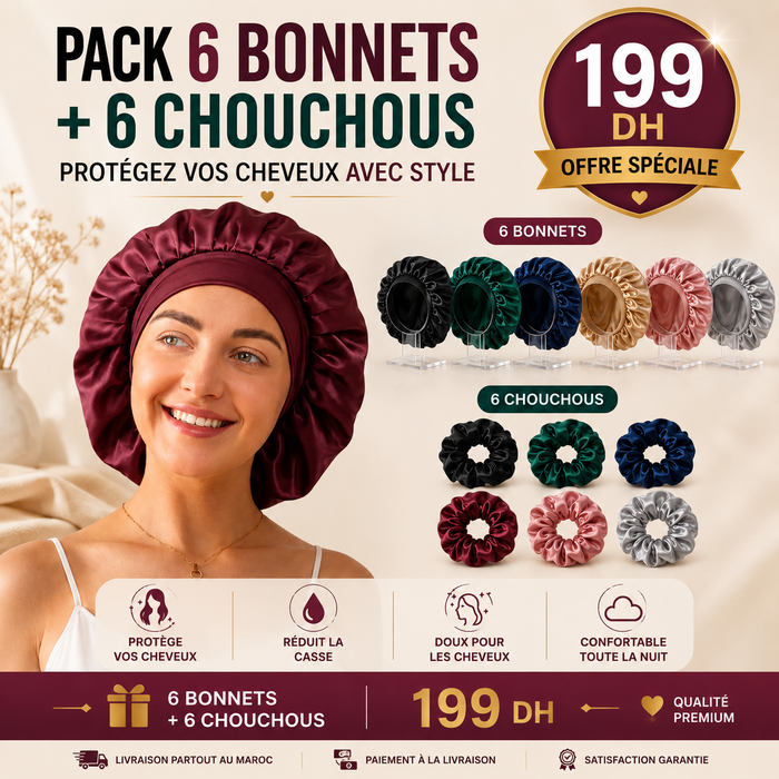 6 Bonnets + 6 Chouchou